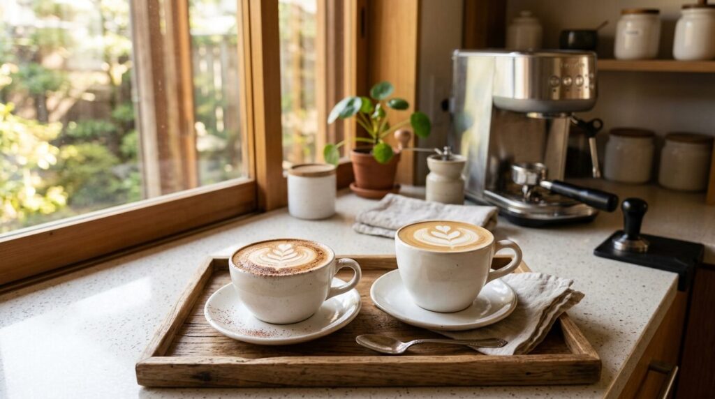 自宅で楽しむカフェラテとカプチーノ