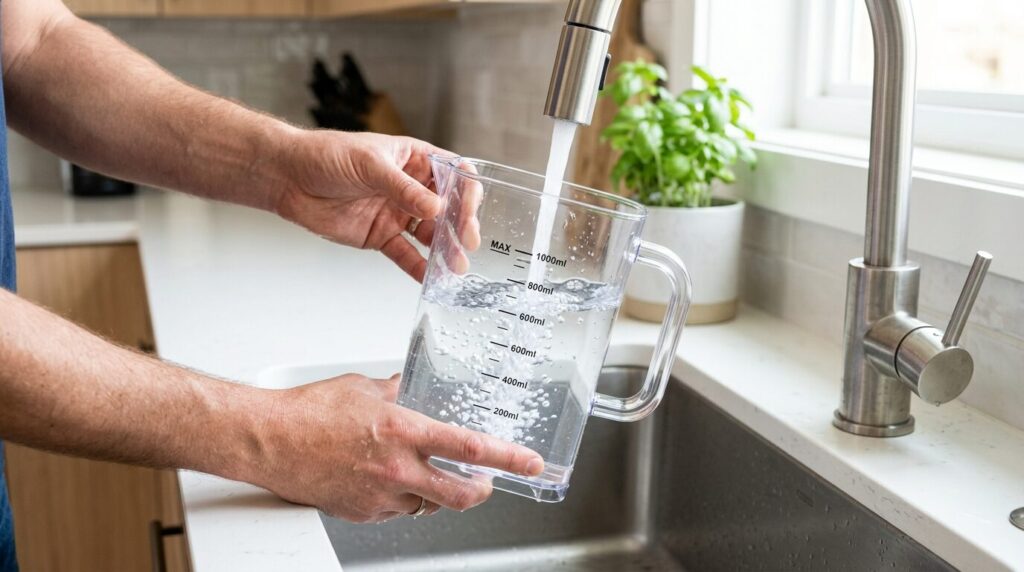 取り外し可能な給水タンクを水道で直接洗浄する便利な機能