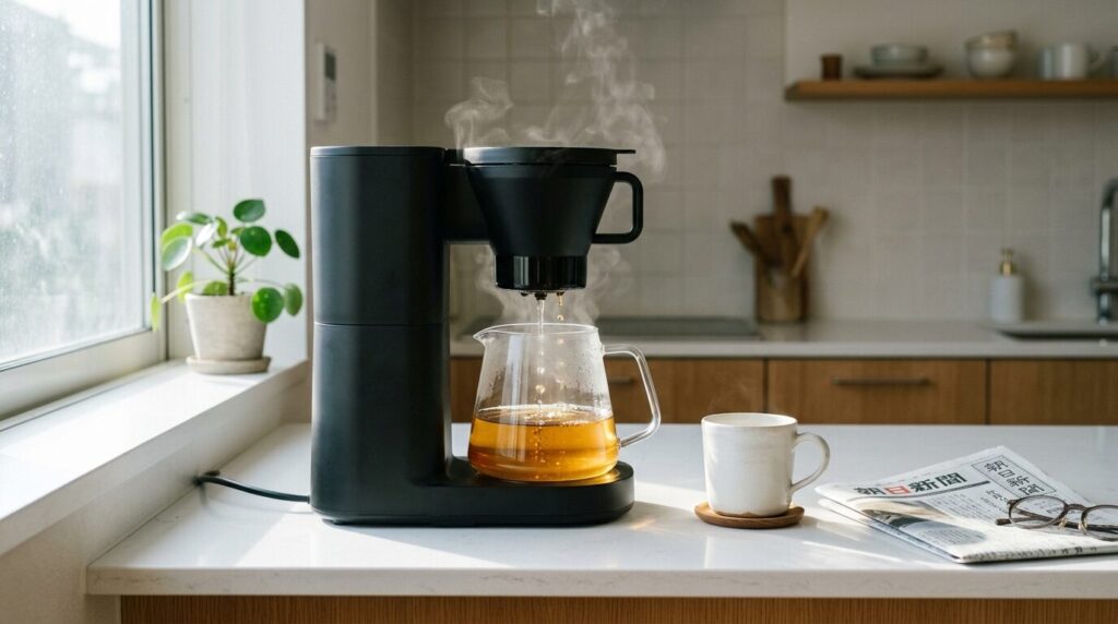 ドリップ式コーヒーメーカーで淹れる朝のコーヒー