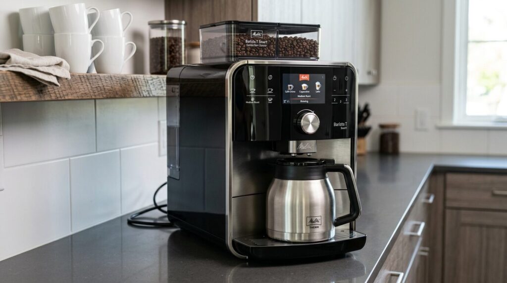 メリタ製大容量全自動コーヒーメーカーの高品質デザイン