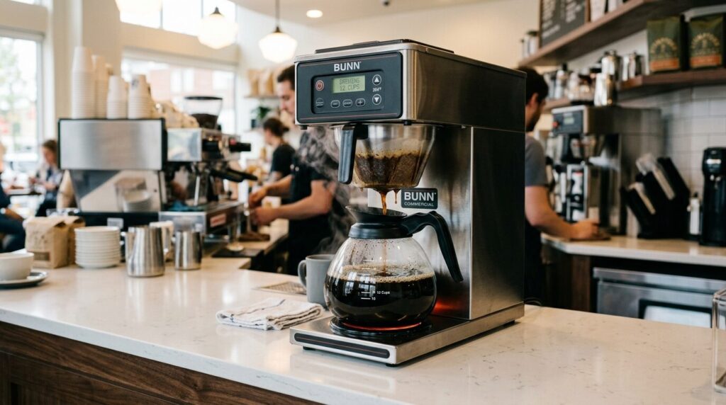 ドリップ式業務用コーヒーメーカーで淹れる大容量コーヒー