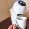 ドルチェグスト ジェニオ エス ベーシックを低温設定にしてカップを置いている様子